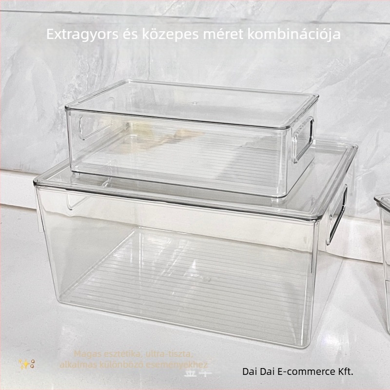 Asztali tároló doboz, nagy modell, PET anyag, 10 rekesz, modern egyszerű stílus