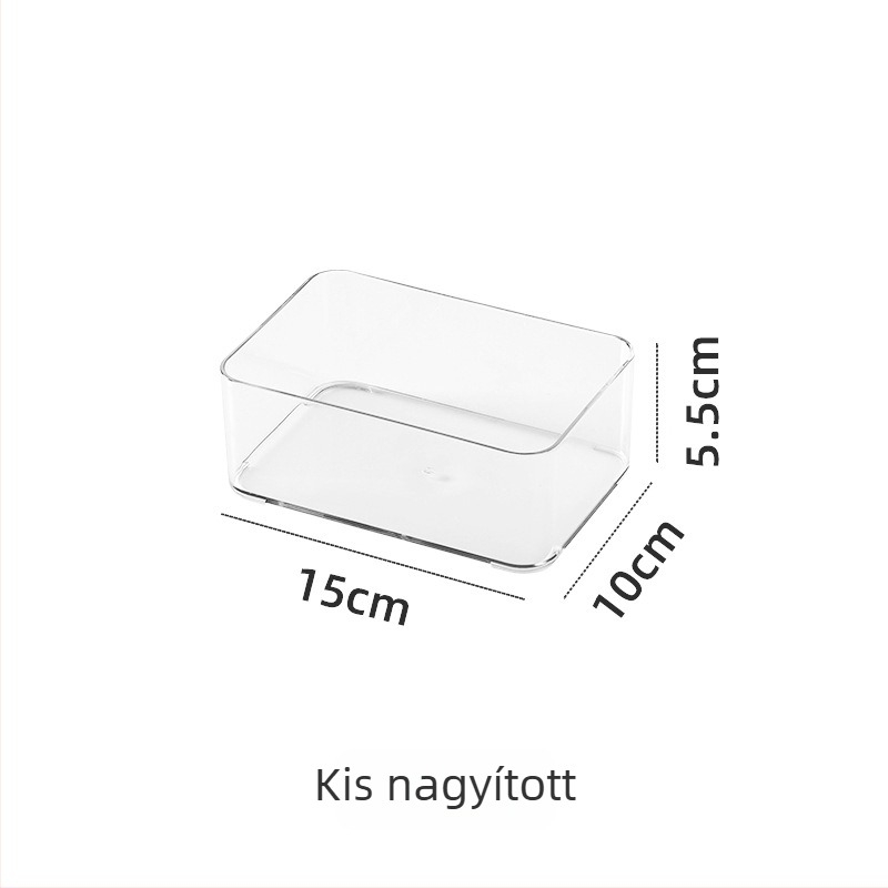 Fiók rendező doboz SF-2120, PET műanyag, 1 literes kapacitás, irodai és konyhai fiókok rendezője, átlátszó