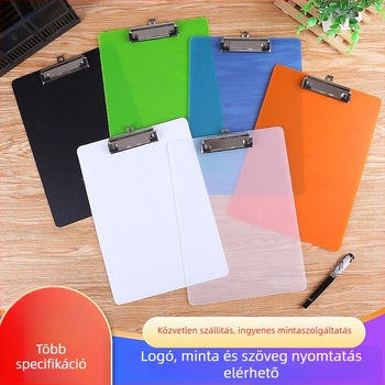 PP műanyag lemezcsipesz, erős kettős klipsz tervezés, A4 mappákhoz, lemez vastagsága 1,3 mm