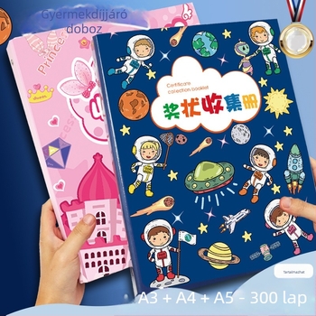 Tanúsítványgyűjtő könyv, műanyag, 3-lyukas, márka youka, modell 0526, 40 oldal