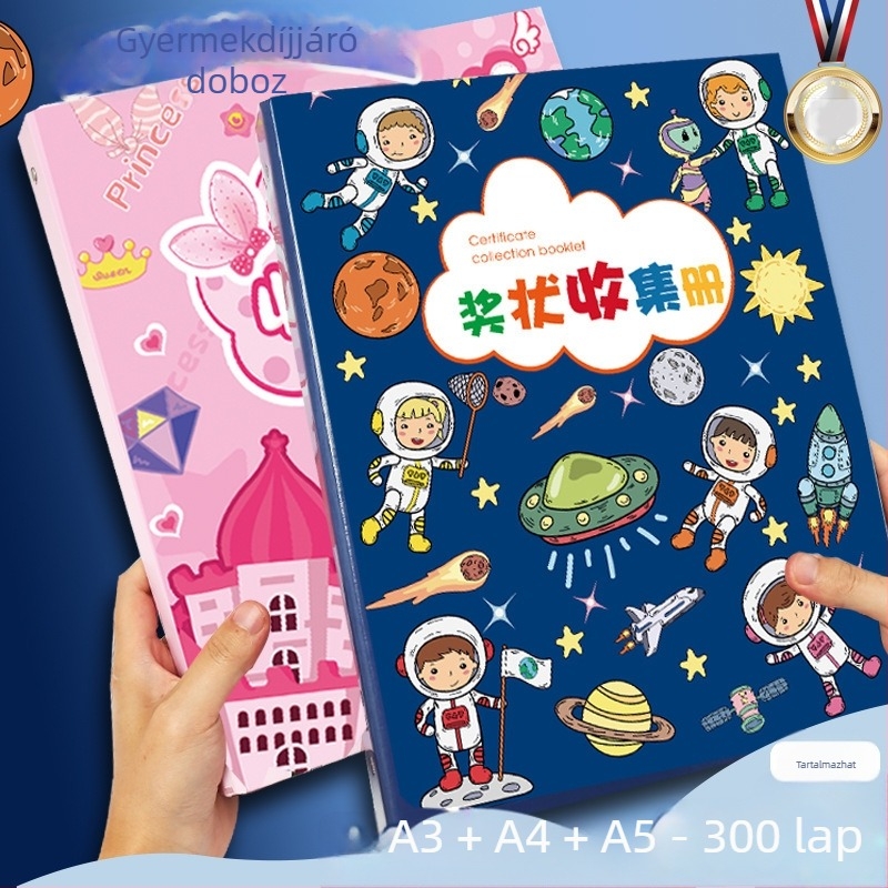 Tanúsítványgyűjtő könyv, műanyag, 3-lyukas, márka youka, modell 0526, 40 oldal