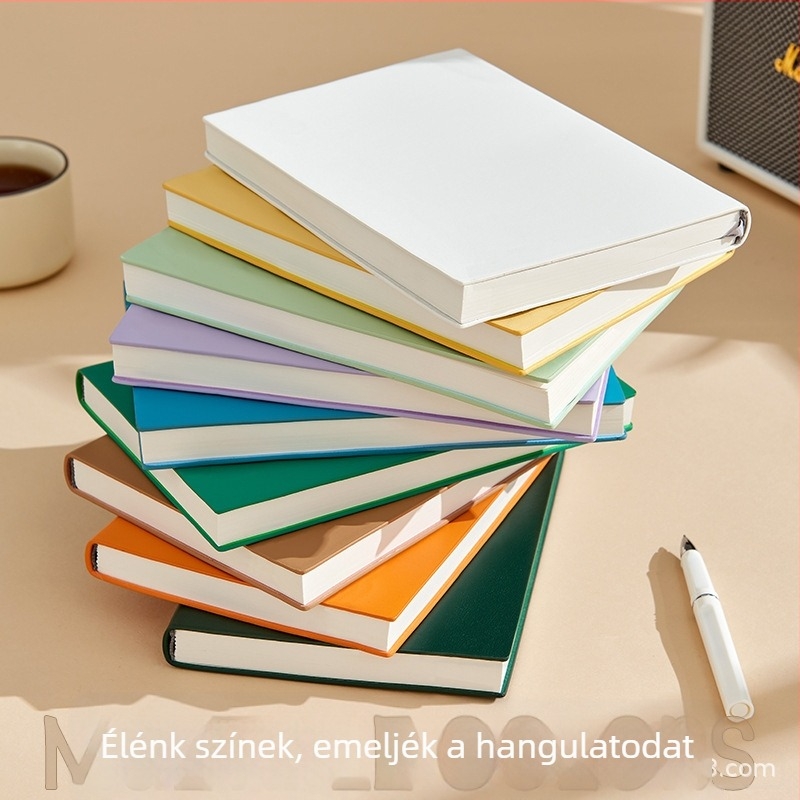 PU borítós jegyzetfüzet, kötés lineáris montázzsal, 100 g fehér papír, több mint 200 oldal, minimalist üzleti stílus