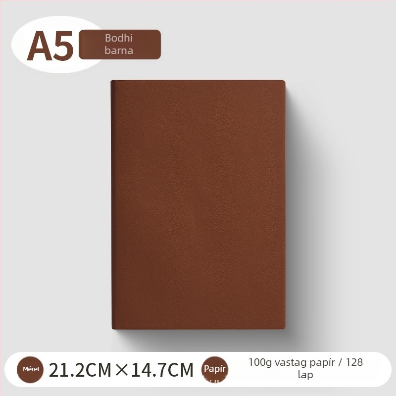 PU borítós jegyzetfüzet, kötés lineáris montázzsal, 100 g fehér papír, több mint 200 oldal, minimalist üzleti stílus
