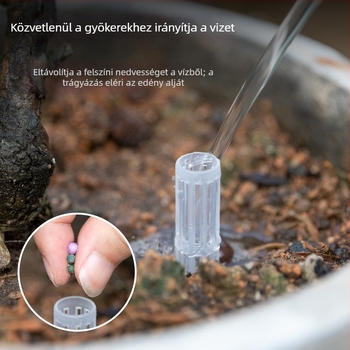 Talajlevegőztető cső cseréphez – műanyag, megelőzi a gyökérrothadást, Qinju márka, 4417 modell