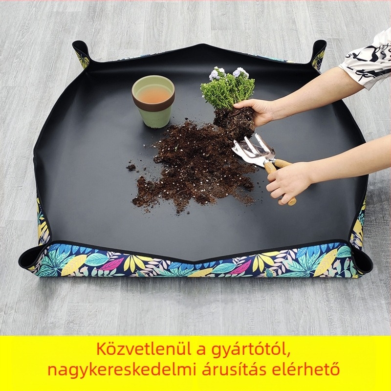 Kertészeti padlómat szukkulensek és zöld növények számára, TPE anyagból, edények forgatása és talajkeverés céljából