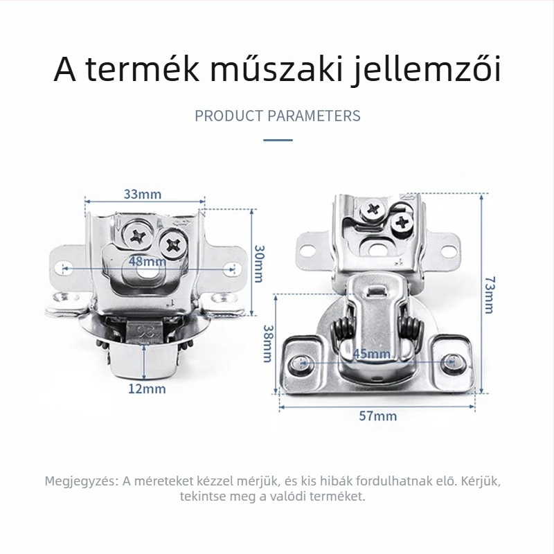 Rock Kailong belső nyílású csillapító pánt szekrényajtókhoz, 3D állítható rugó, hidegen hengerelt acél, oxidált felület
