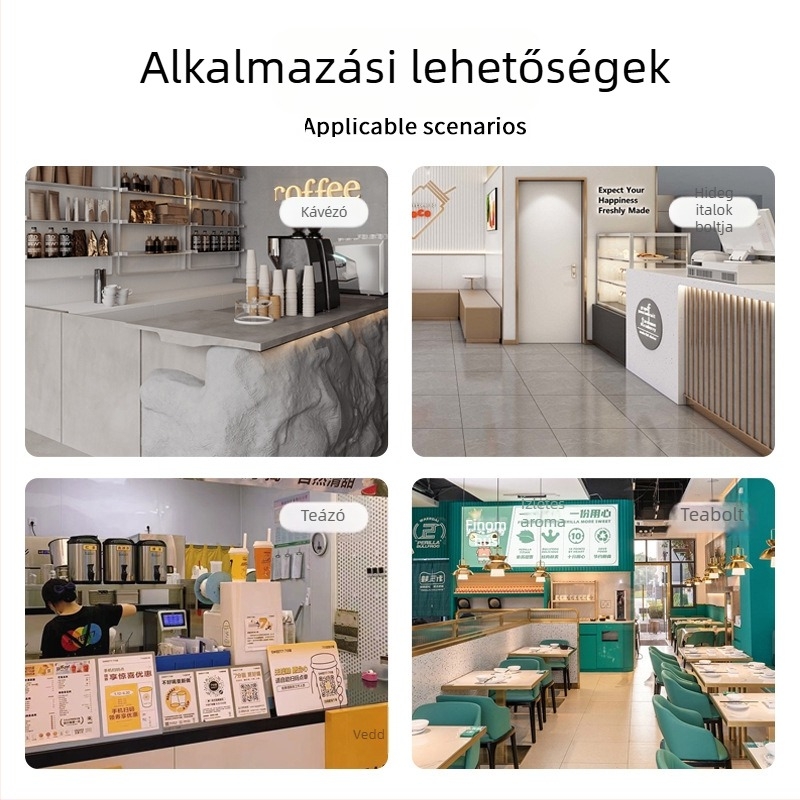 Egyszer használatos műanyag tej-tea pohár, elliptikus alakú, 401–500 ml kapacitású, nem lebomló, nem mikrózható