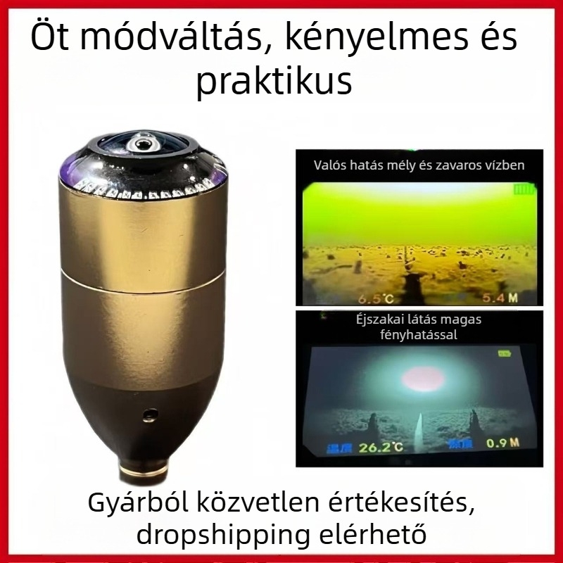 Horgászsonár kamera – ötvözet test, több mód, mélyvízi éjszakai látás, hőmérséklet mérés