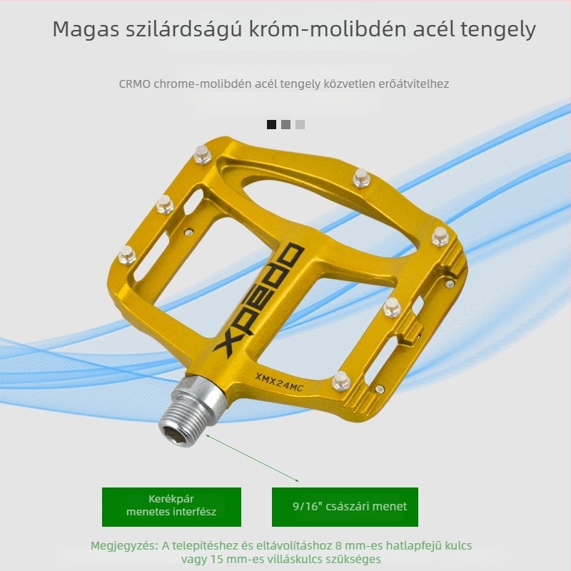 XPEDO XMX24MC pedál, Magnézium-ötvözet, Univerzális illeszkedés