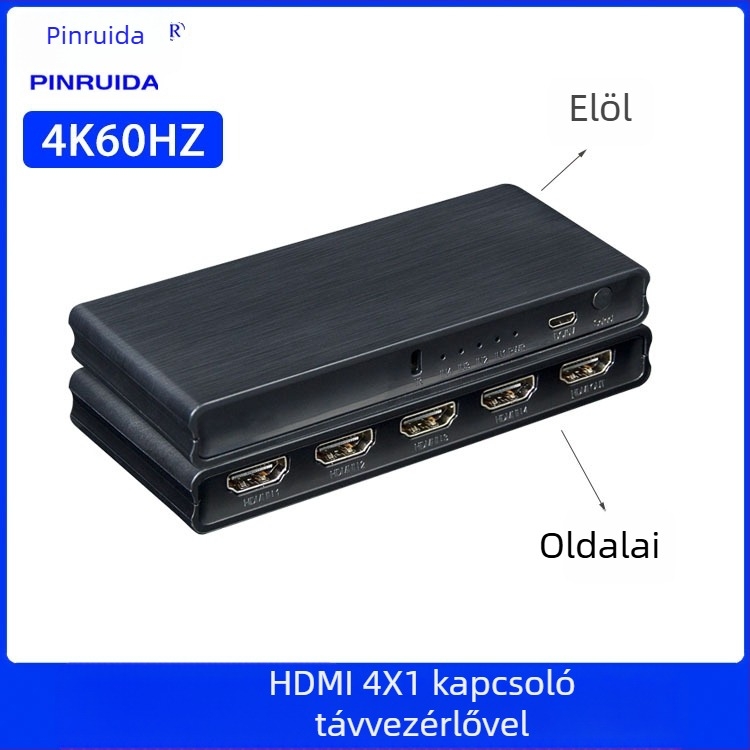 HDMI kapcsoló/elosztó, bemenetek 3x1/4x1/5x1, 1080P, HDMI interfész, televíziós vonalhoz