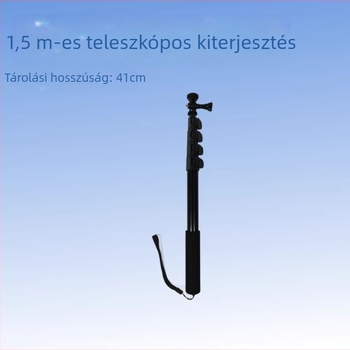 Kemping sátorhoz használható teleszkópos alumínium ötvözetből készült selfie állvány, 2–5 részes állítható, logó nyomtatás elérhető