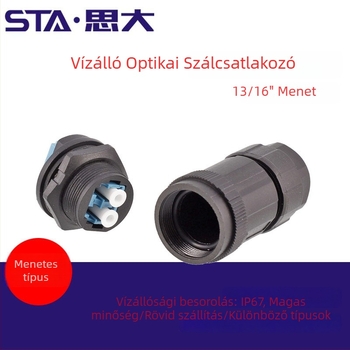 Kültéri optikai terminálszekrény SC-LC csatlakozókkal, jel-erősítő, IP67 vízálló, paneles beépítés, menetes zárócsatlakozás, >500 párosítás