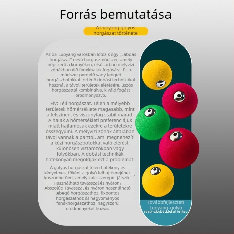EVA úszó horgászathoz beépített súlyzattal, gömb alakú, hosszú dobásokhoz