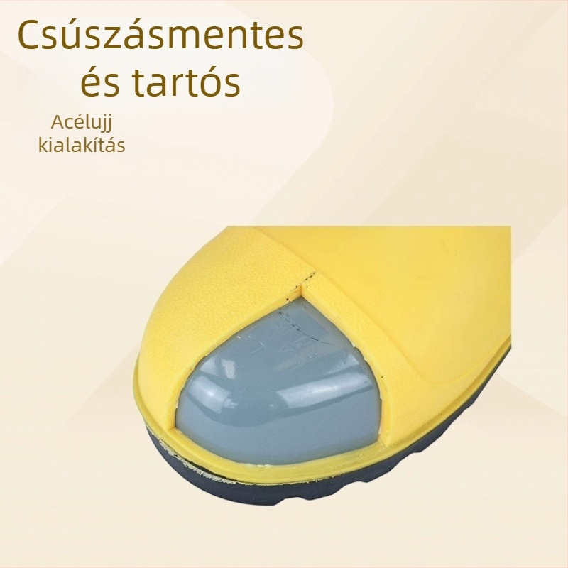 PVC esőcsizma, uniszex, ütésálló és perforáció elleni védelem, sav-bázis ellenálló, olajálló, magas szárú SS032-YB