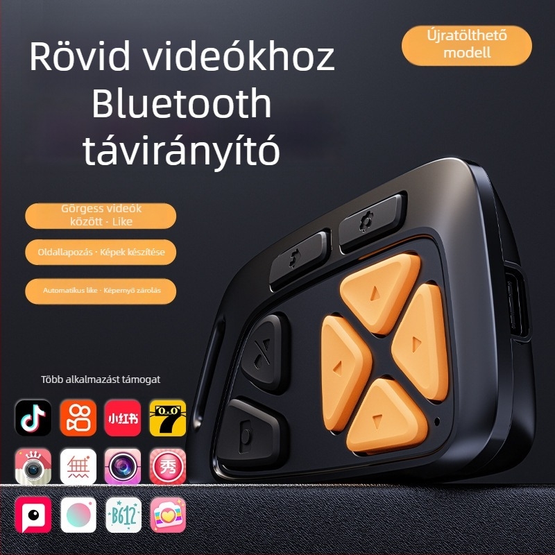 Bluetoothos selfie bot telefonhoz, újratölthető P4 Douyin távirányítóval, univerzális TikTok/Kuaishou videókhoz, műanyag test, 45 g