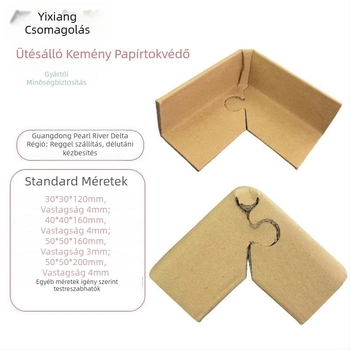 U-formájú sarokvédő Kraft kartonból karton- és bútorcsomagoláshoz; ütközésbiztos kialakítás; anyag: Kraft karton