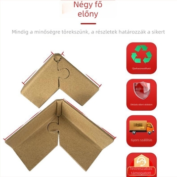 U-formájú sarokvédő Kraft kartonból karton- és bútorcsomagoláshoz; ütközésbiztos kialakítás; anyag: Kraft karton