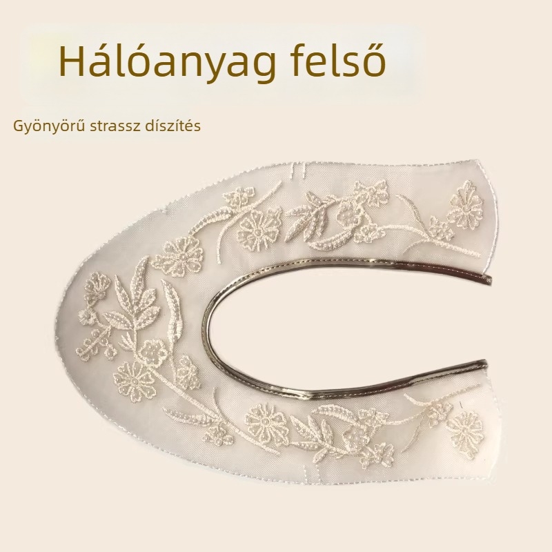 Félkész hálós felső rész papucsokhoz és szandálokhoz – Anyag: háló, Alkalmas nyárra, tavasszra és őszre, Stílus: városi kényelmes megjelenés