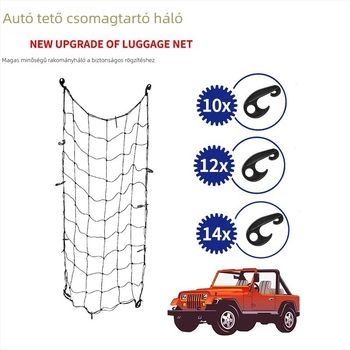 Tetőre hordozó háló off-road járművekhez és pickupokhoz – Wantu autóalkatrészek, tetőháló tároló zseb