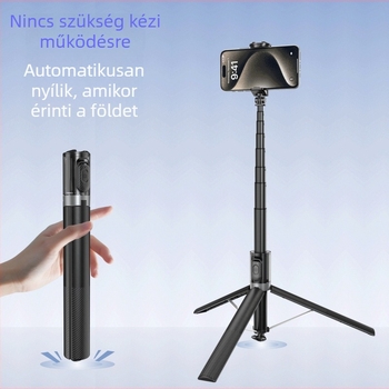 DP10 Bluetooth Selfie Pálka Telefontartóval és Tripoddal – Alumínium Ötvözet, Távirányítóval, Univerzális élő közvetítéshez és fényképezéshez