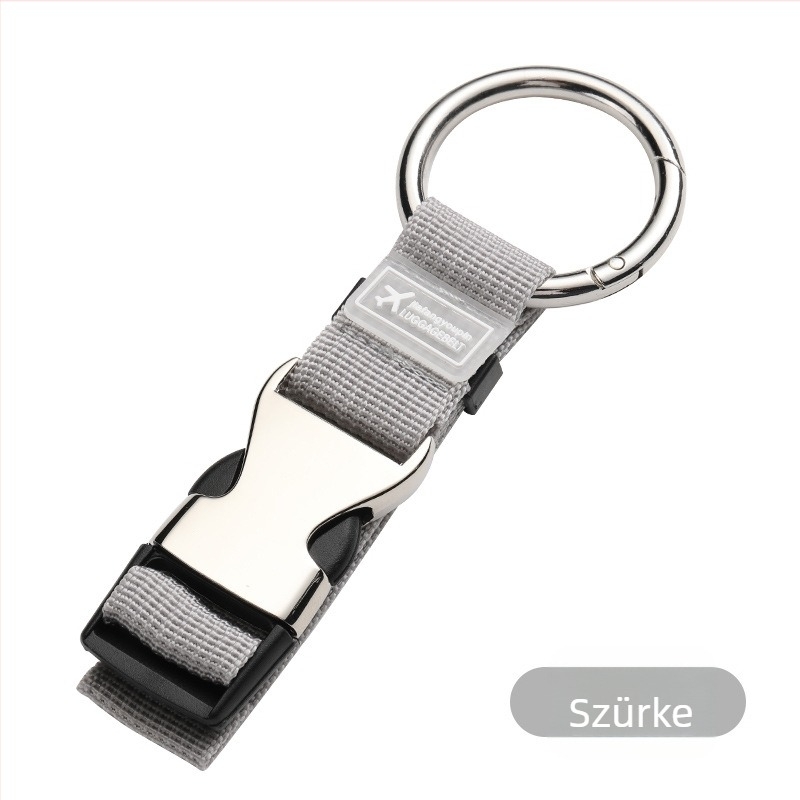 Csomagtartó szíj webbingből, 2,5 cm széles, 1 mm vastag; anti-lost funkcióval; utazásokhoz és üzleti utakhoz; testreszabás elérhető