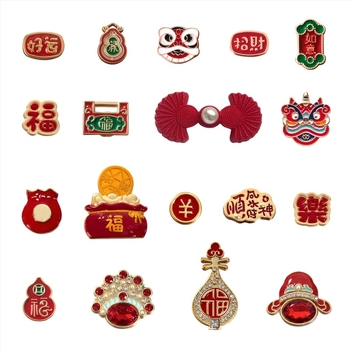 DIY cipőcsat kiegészítő virágos díszítéshez – Set C-396, Xianzhi; kompatibil kerticipőkkel és lyukas cipőkkel; stílus: csat, mindennapi casual; egész éves használatra.