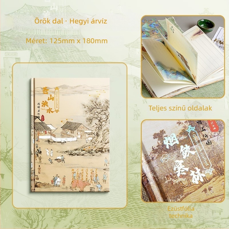 Thinking kézzel vezetett napló - ragasztott kötés, 80 gsm papír, 100–200 oldal, rajzolt, aranyos stílus