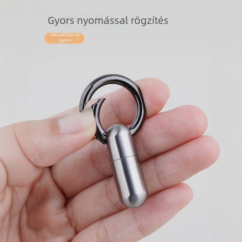 Tablettás doboz DQ-01, rozsdamentes acél és titánötvözetből, zárt gyógyszeres tartó.