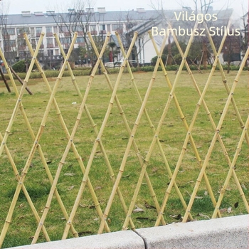 Teleszkópos bambusz kerítés kültéri kerthez, kertrész elválasztó, korrózióálló bambusz oszlopok, szénizált bambusz tájépítéshez