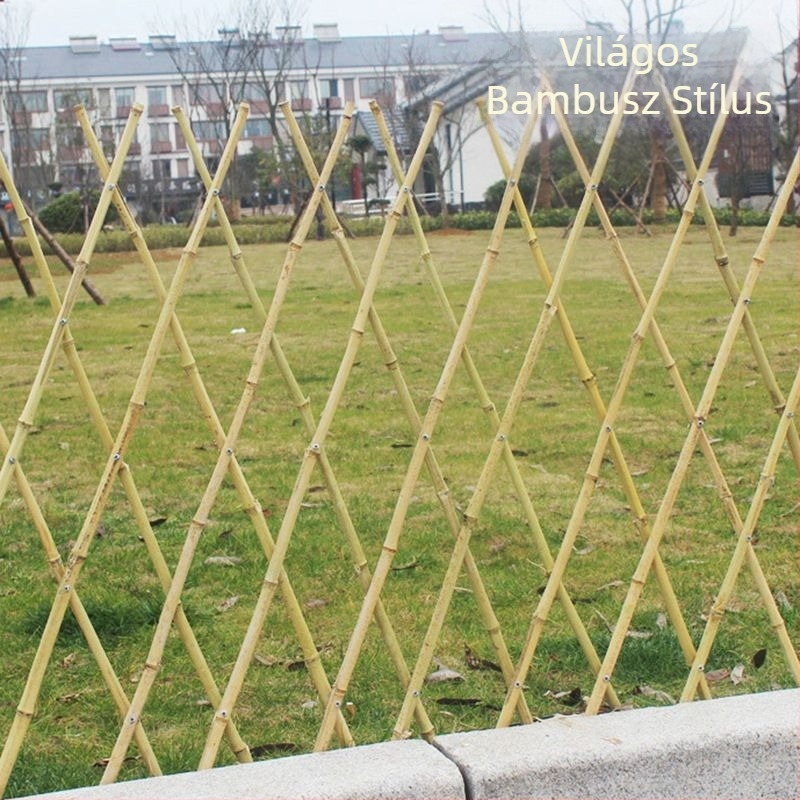 Teleszkópos bambusz kerítés kültéri kerthez, kertrész elválasztó, korrózióálló bambusz oszlopok, szénizált bambusz tájépítéshez