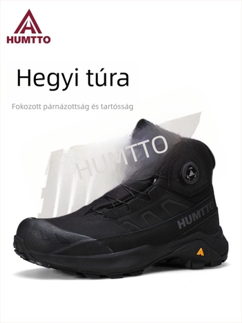 Túra cipő – csúszásmentes, vízlepergető, magas szárú, felsőrész nylon és bőr, Phylon középtalp