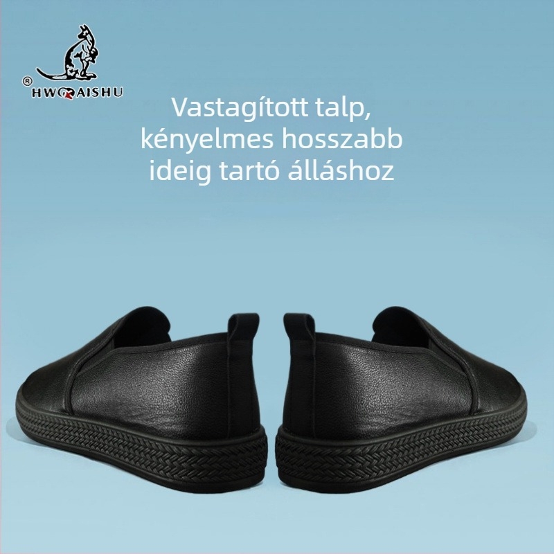 Férfi slip-on cipő konyhai célra: vízálló és olajálló, felső rész műbőr, puha talp