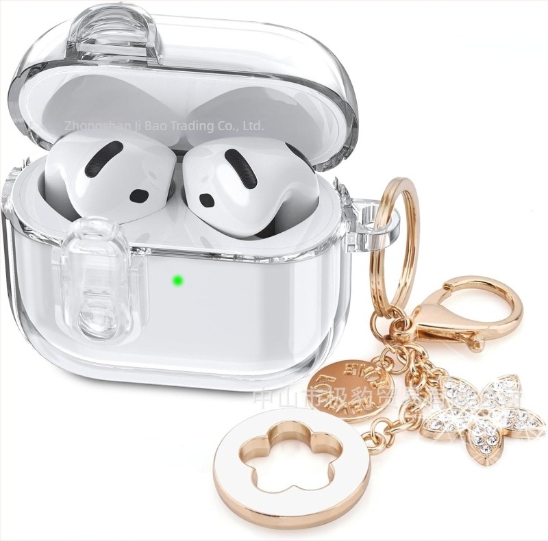 AirPods 4 Pro TPU tok – átlátszó egyszínű puha burkolat