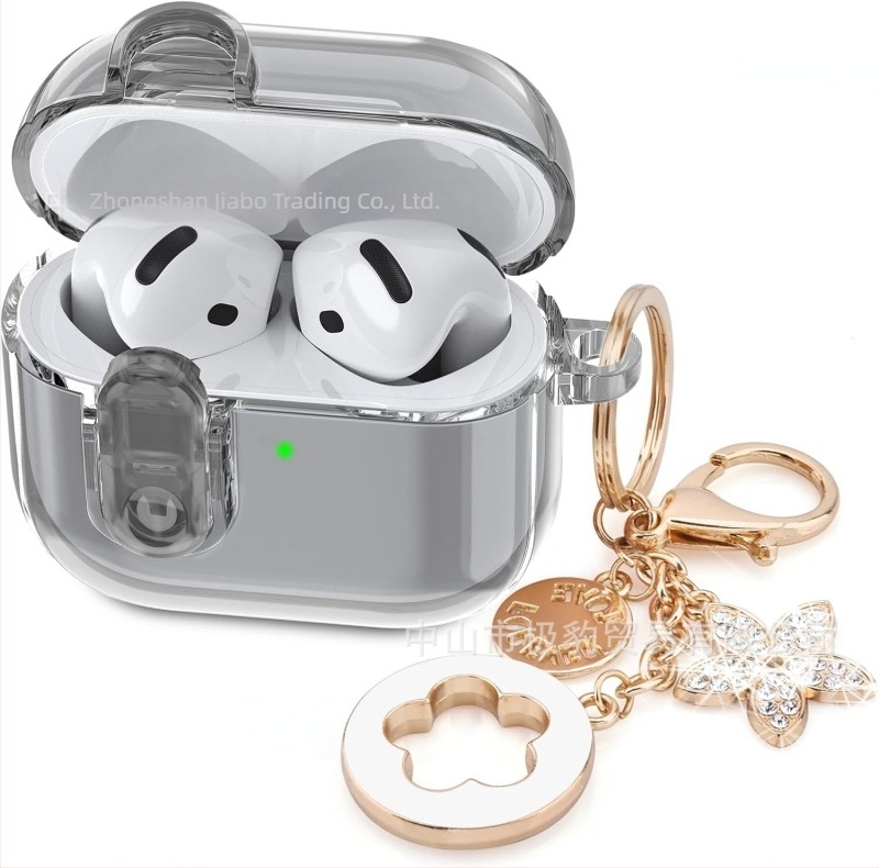 AirPods 4 Pro TPU tok – átlátszó egyszínű puha burkolat
