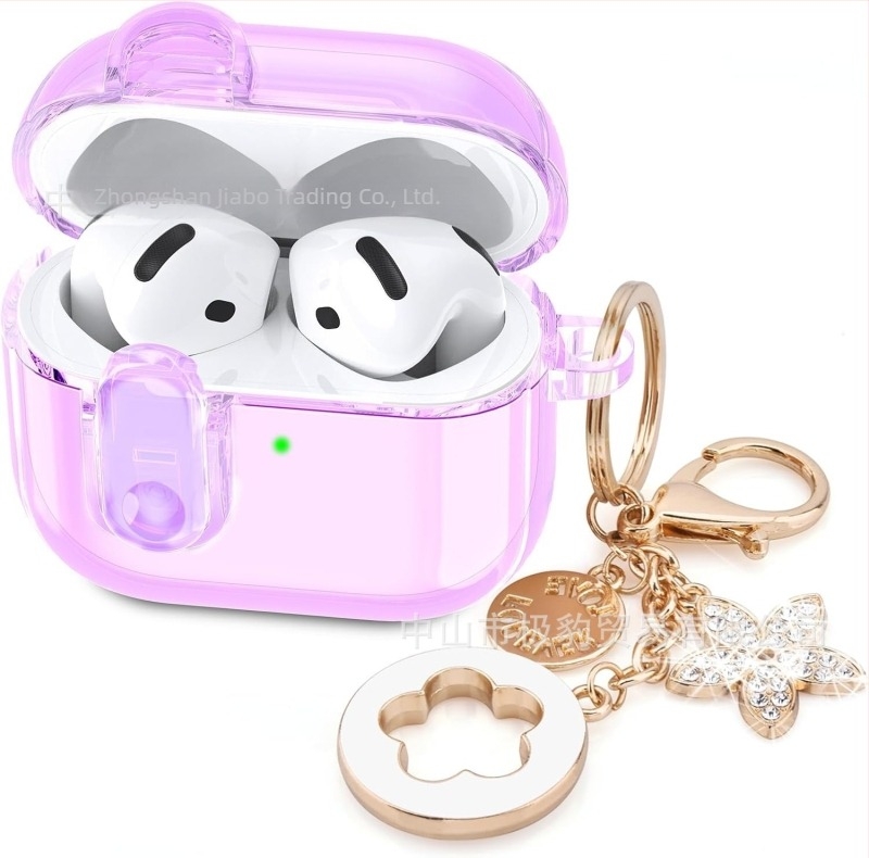 AirPods 4 Pro TPU tok – átlátszó egyszínű puha burkolat