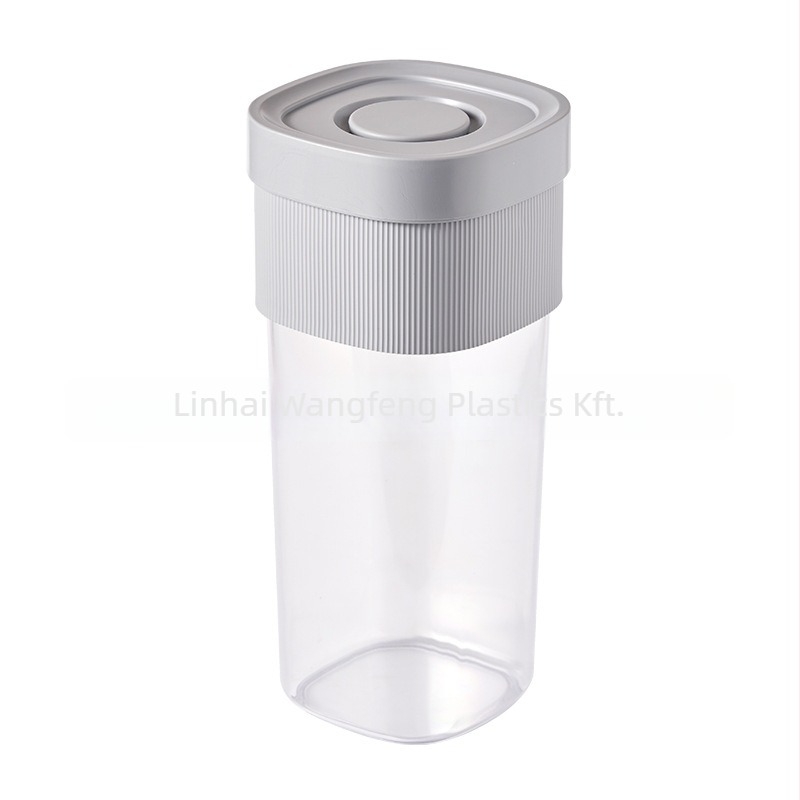 Élelmiszer-minőségű műanyag négyszögletes tárolóedény, 800–1000 ml, zárható