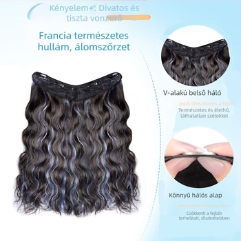 Paróka, egy darabos kivitel, hangerőnövelő, hullámos haj, hőálló rostok