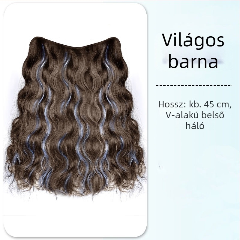 Paróka, egy darabos kivitel, hangerőnövelő, hullámos haj, hőálló rostok