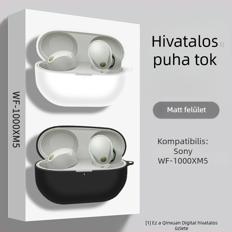 Sony WF-1000XM5-höz készült szilikon védőtok, átlátszó, karikatúra dizájnnal és hőtranszfer nyomással