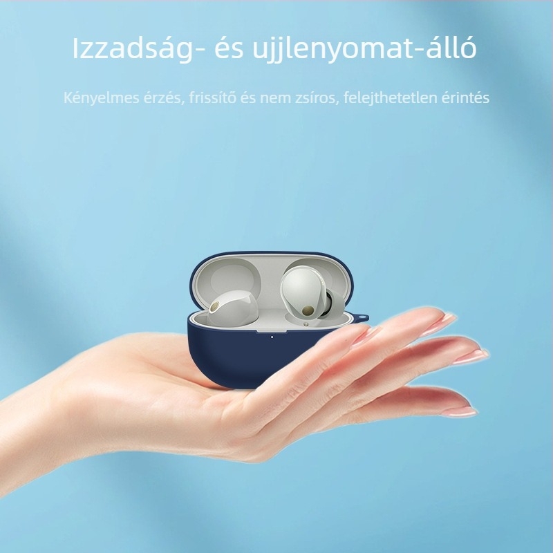 Sony WF-1000XM5-höz készült szilikon védőtok, átlátszó, karikatúra dizájnnal és hőtranszfer nyomással