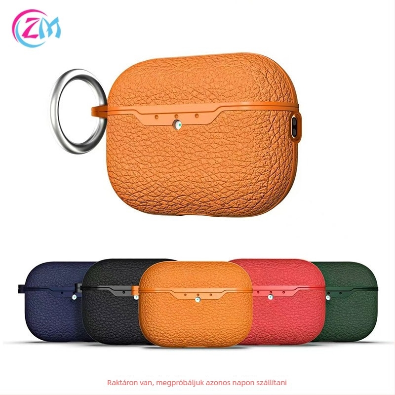 Lychee mintájú tok AirPods Pro 2/3 és AirPods 4-hez, TPU, injekciós öntés, hordozható és univerzális