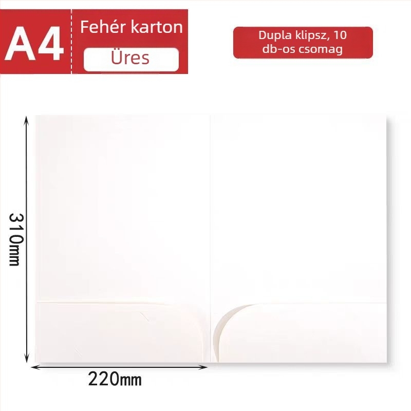 A4-es kraft papír mappa, L-alakú, egylapos dokumentum rendező, vastag fedél, betoldható zsebek szerződésekhez, logóval testreszabható