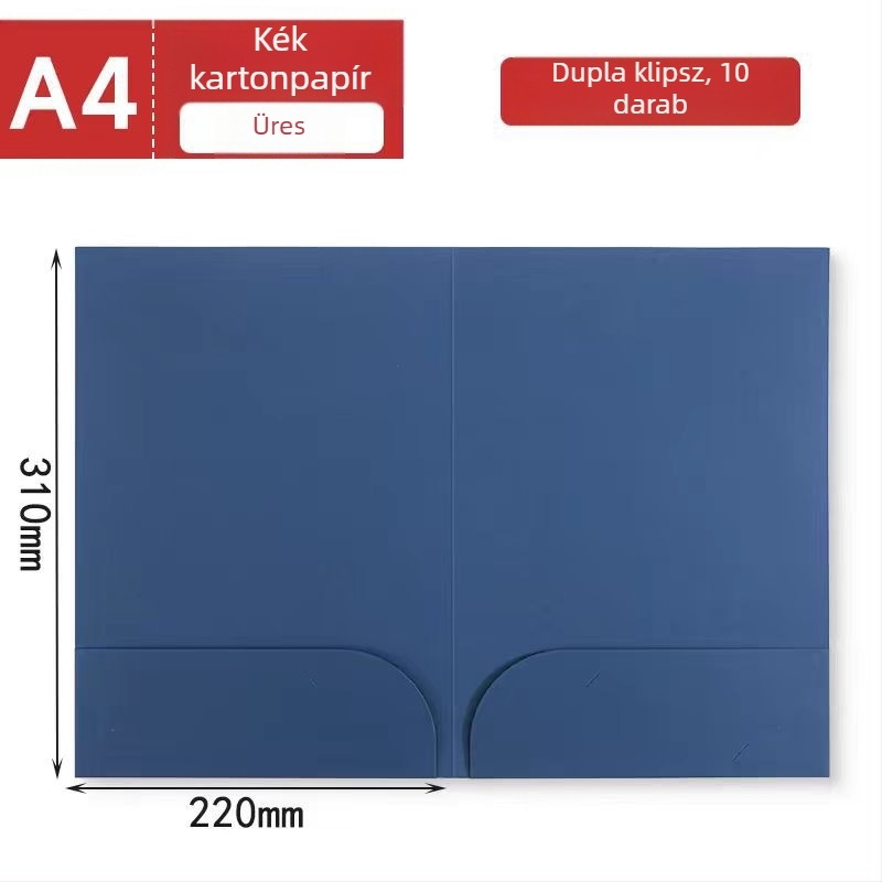 A4-es kraft papír mappa, L-alakú, egylapos dokumentum rendező, vastag fedél, betoldható zsebek szerződésekhez, logóval testreszabható