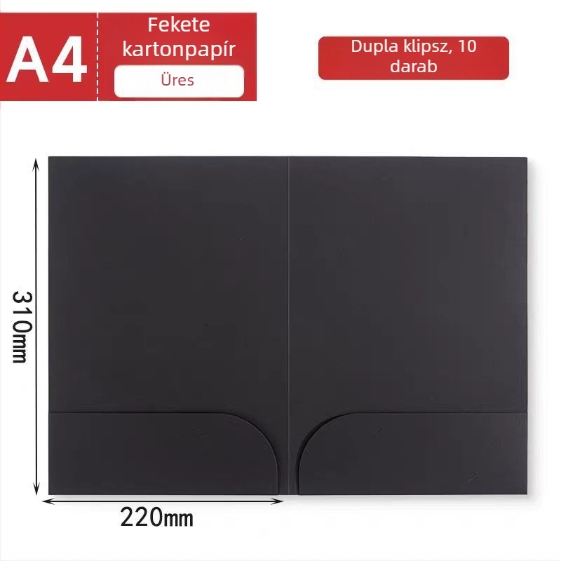A4-es kraft papír mappa, L-alakú, egylapos dokumentum rendező, vastag fedél, betoldható zsebek szerződésekhez, logóval testreszabható