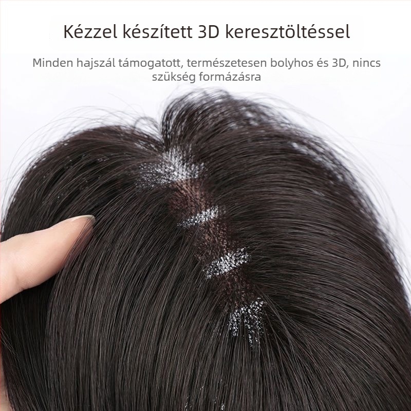 Nőknek szóló hajdarab, Butterfly Swiss Net modell, valódi emberi haj, kézi és gépi szövés, egyenes stílus