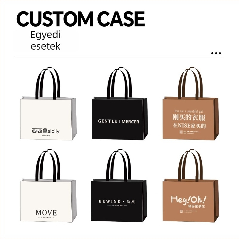 Ruházati tote táska, szőtt, dupla rétegű, 120 selyem vastagság, nagy kapacitás, napi termelés 10 000, márka Thick Packaging