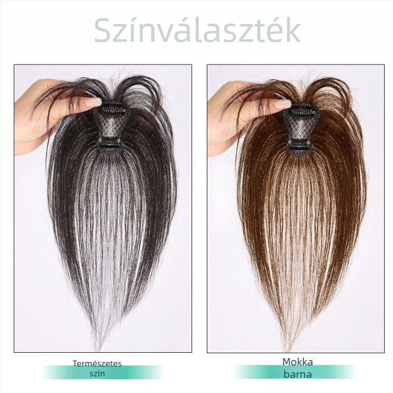 Női parókadarab, kézzel készített, emberi hajból, egyenes, festhető vagy göndöríthető