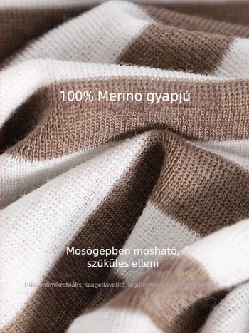Meilino merinó gyapjú mellény csíkos, lélegző, nedvszívó, nyár