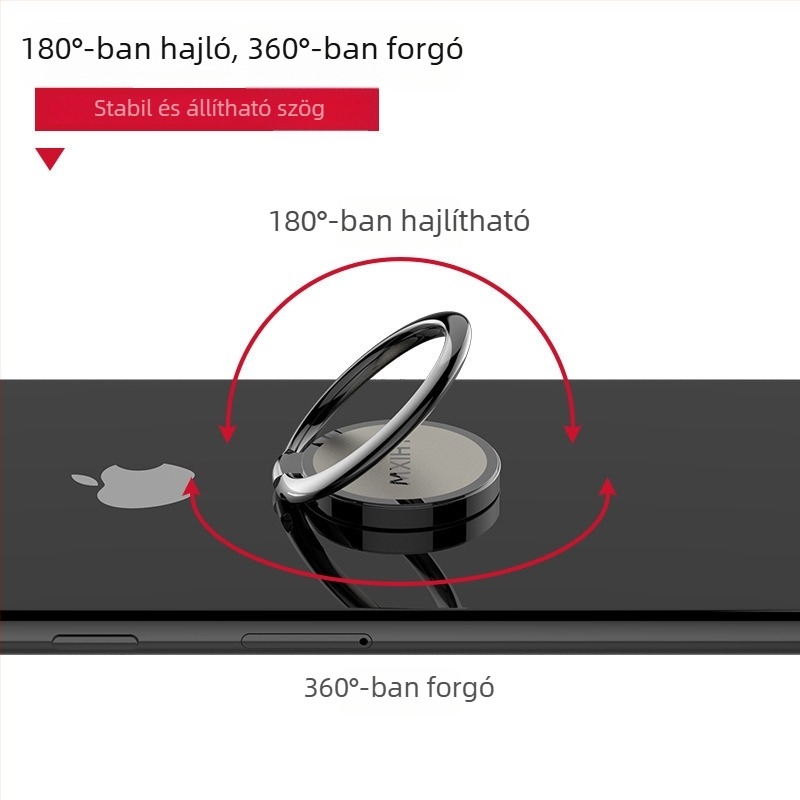 iHod mágneses telefontartó gyűrű, cinkötvözetből, modell ehy01, univerzális