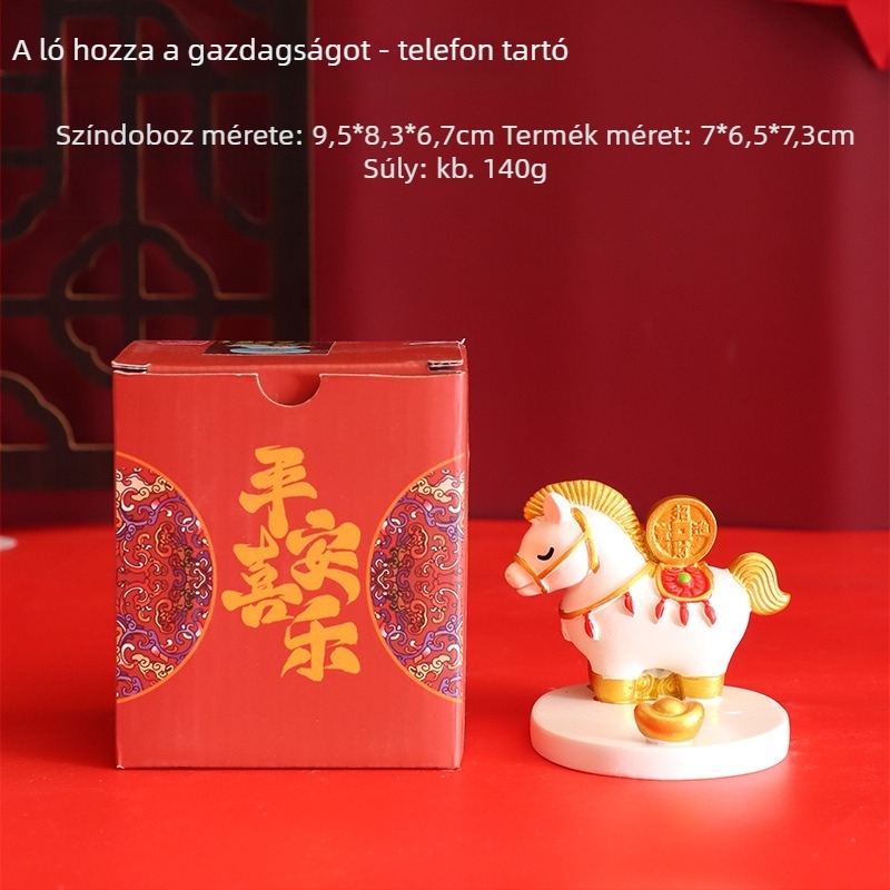 Mobiltelefon-tartó asztali dísz, műgyantából, új kínai stílusú irodai dekoráció